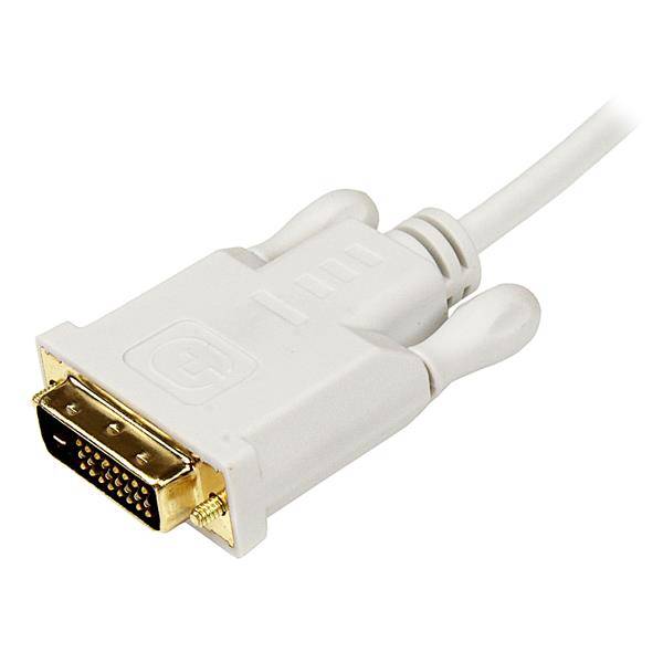 Rca Informatique - image du produit : ADAPTATEUR MINI DISPLAYPORT VERS DVI-D CABLE BLANC 91CM