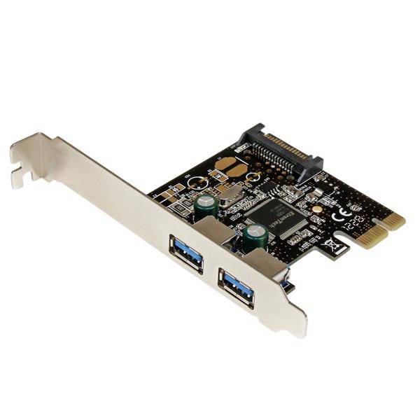Rca Informatique - image du produit : CARTE CONTROLEUR PCI EXPRESS VERS HUB 2 PORTS USB 3.0 SATA