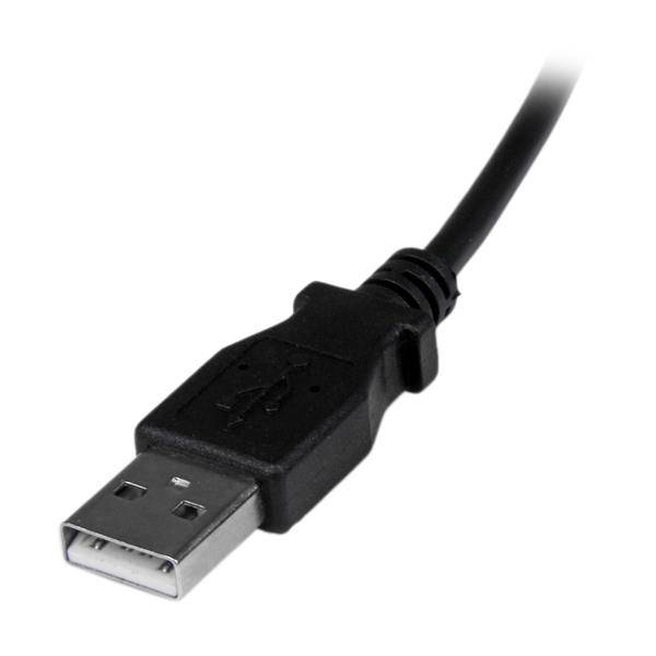 Rca Informatique - image du produit : CABLE MICRO USB 2 M - A VERS MICRO B COUDE 90 DEGRE BAS