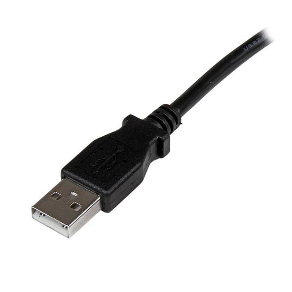 Rca Informatique - image du produit : CABLE IMPRIMANTE USB 2.0 A VERS USB B COUDE A DROITE M/M 1 M