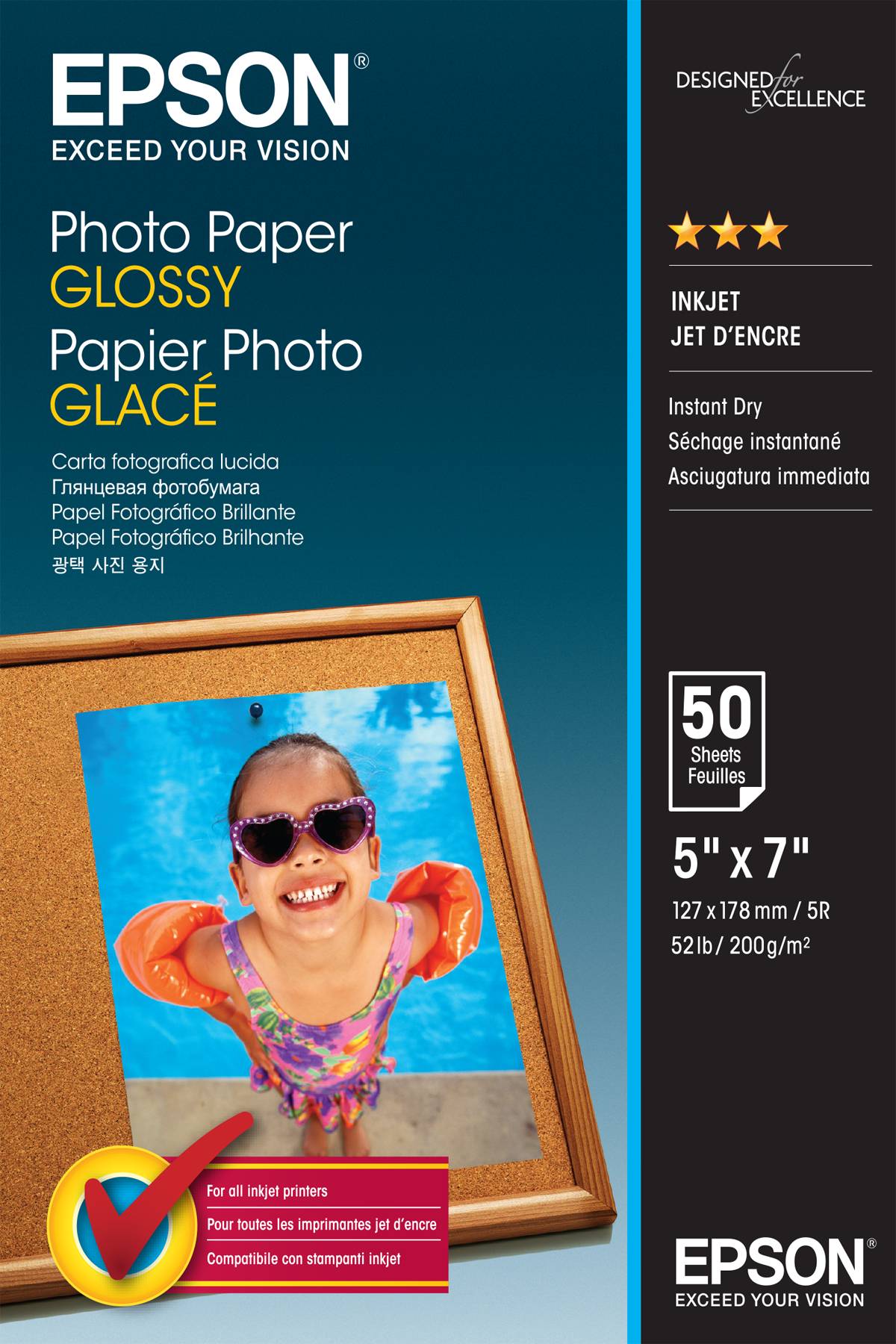 Rca Informatique - Image du produit : PHOTO PAPER GLOSSY 13X18CM 50 SHEET