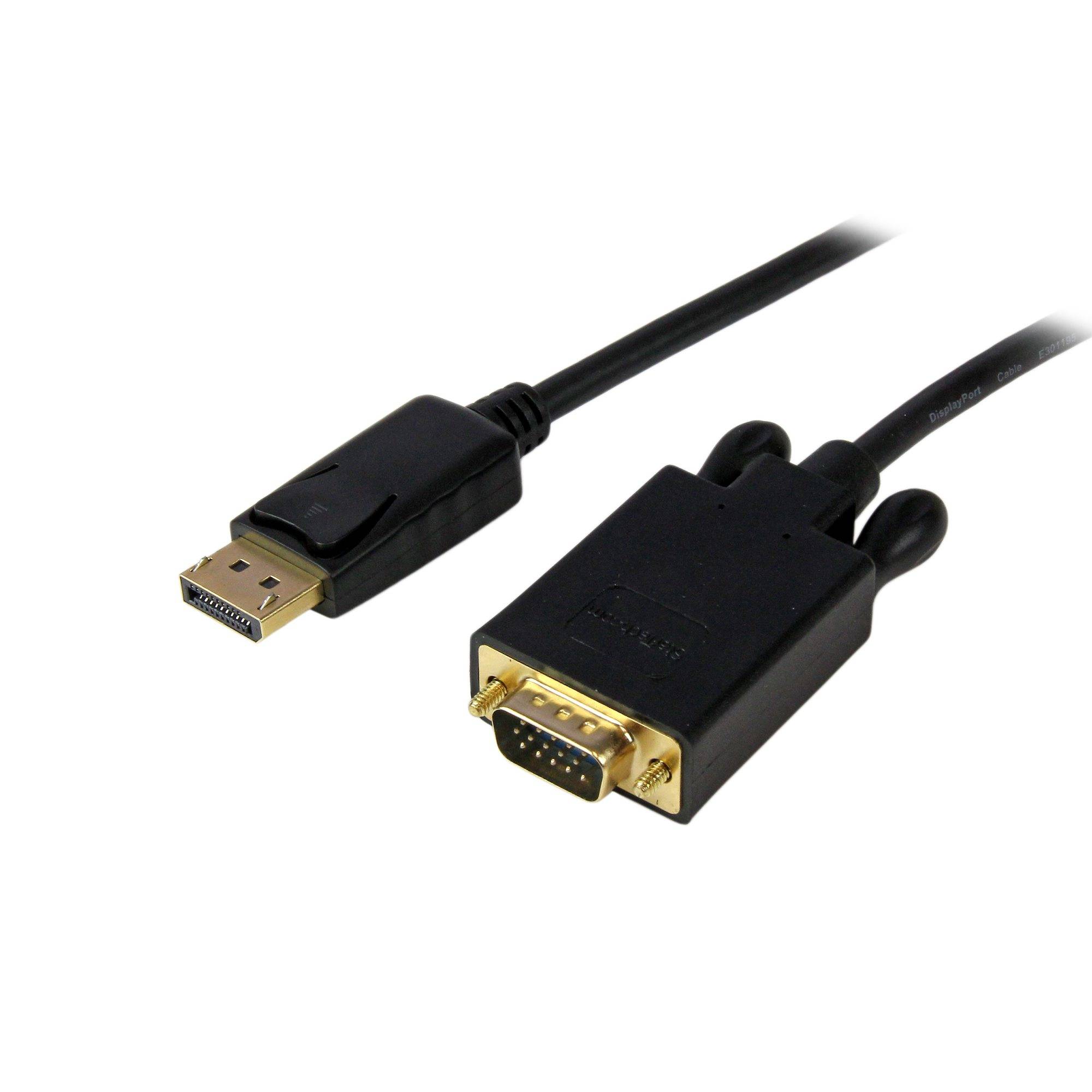 Rca Informatique - image du produit : 10FT DISPLAYPORT TO VGA ADAPTER CONVERTER - DP TO VGA - BLACK