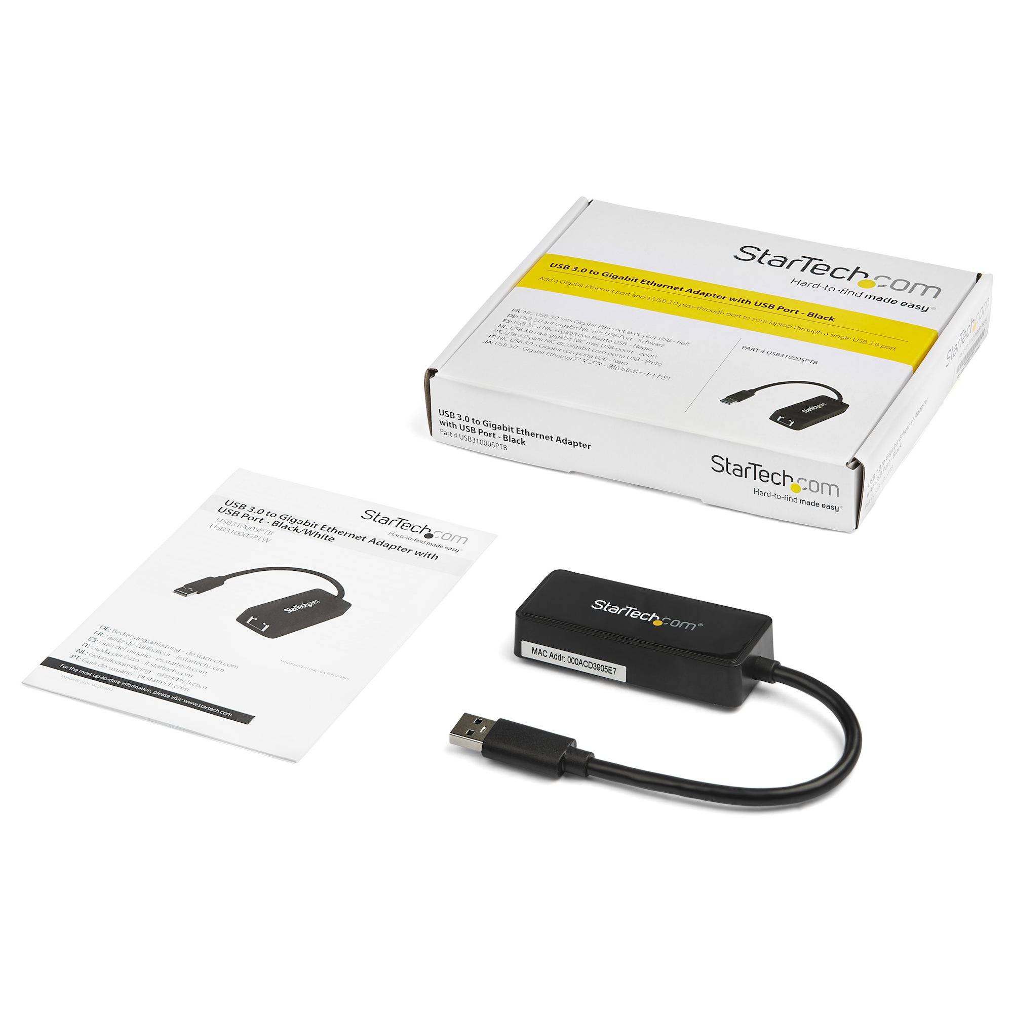 Rca Informatique - image du produit : USB 3.0 10/100/1000 GIGABIT LAN ADAPTER - EXTERNAL NETWORK CARD