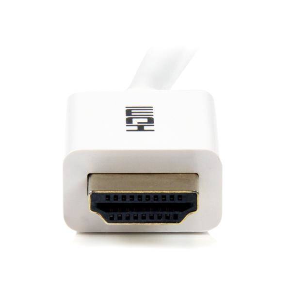 Rca Informatique - image du produit : CABLE HDMI HAUTE VITESSE CL3 MALE VERS MALE BLANC 2M DANS MUR