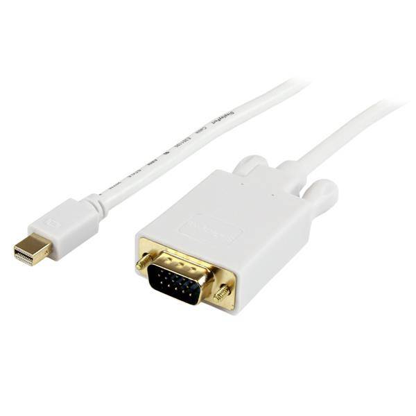 Rca Informatique - Image du produit : CABLE 4.5M ADAPTADOR ACTIVO MINI DISPLAYPORT A VGA BLANCO