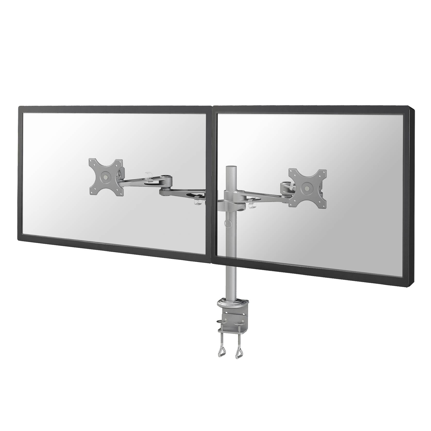 Rca Informatique - image du produit : SUPPORT BUREAU 2 ECRANS LCD/LED TFT JUSQU 26IN 3PTS DE FLEXION