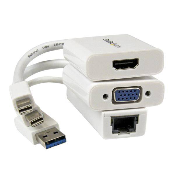 Rca Informatique - image du produit : MACBOOK AIR ACCESSORY BUNDLE MDP TO VGA/HDMI USB GBE NIC