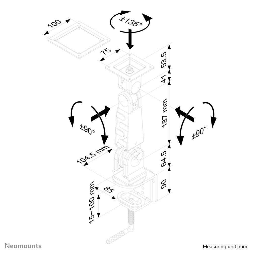 Rca Informatique - image du produit : SUPPORT DE BUREAU LCD/LED/TFT JUSQU 24IN 2PTS DE FLEXION