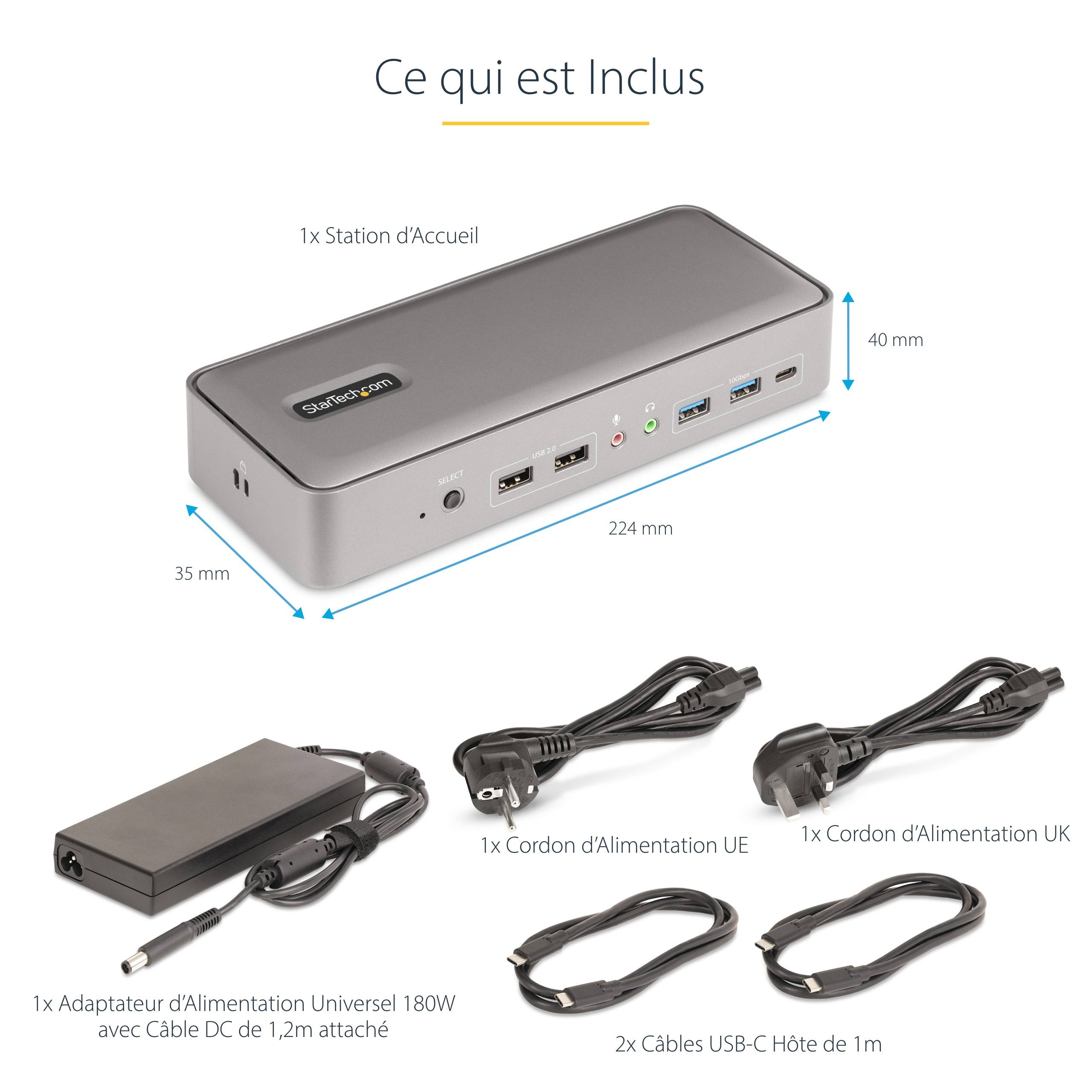 Rca Informatique - image du produit : DUAL-LAPTOP USB-C KVM DOCKING STATION - KVM SWITCH DOCK