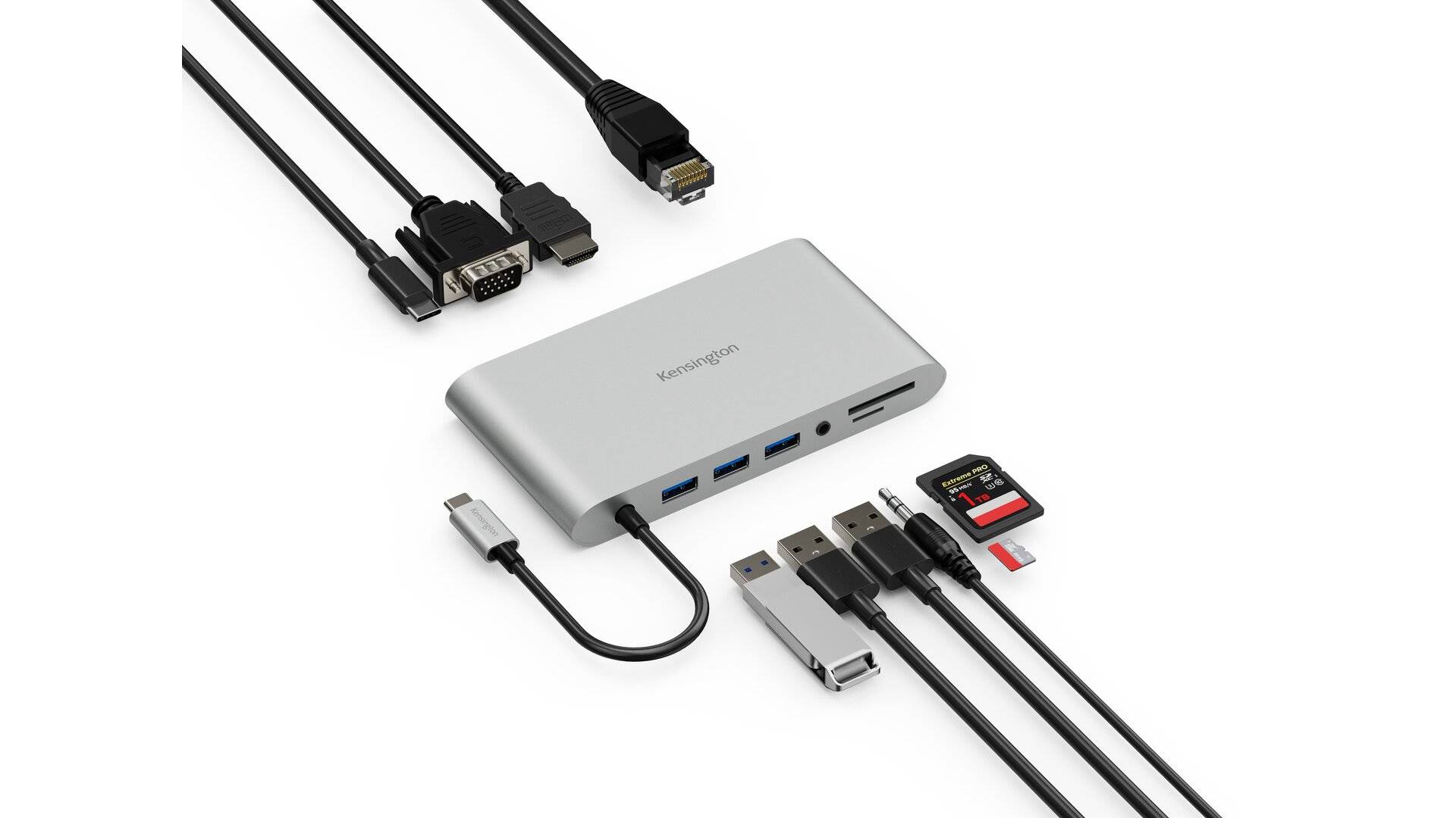 Rca Informatique - image du produit : KENSINGTON UH1440P MOBILE USB-C 8-IN-1 DOCKINGSTATION