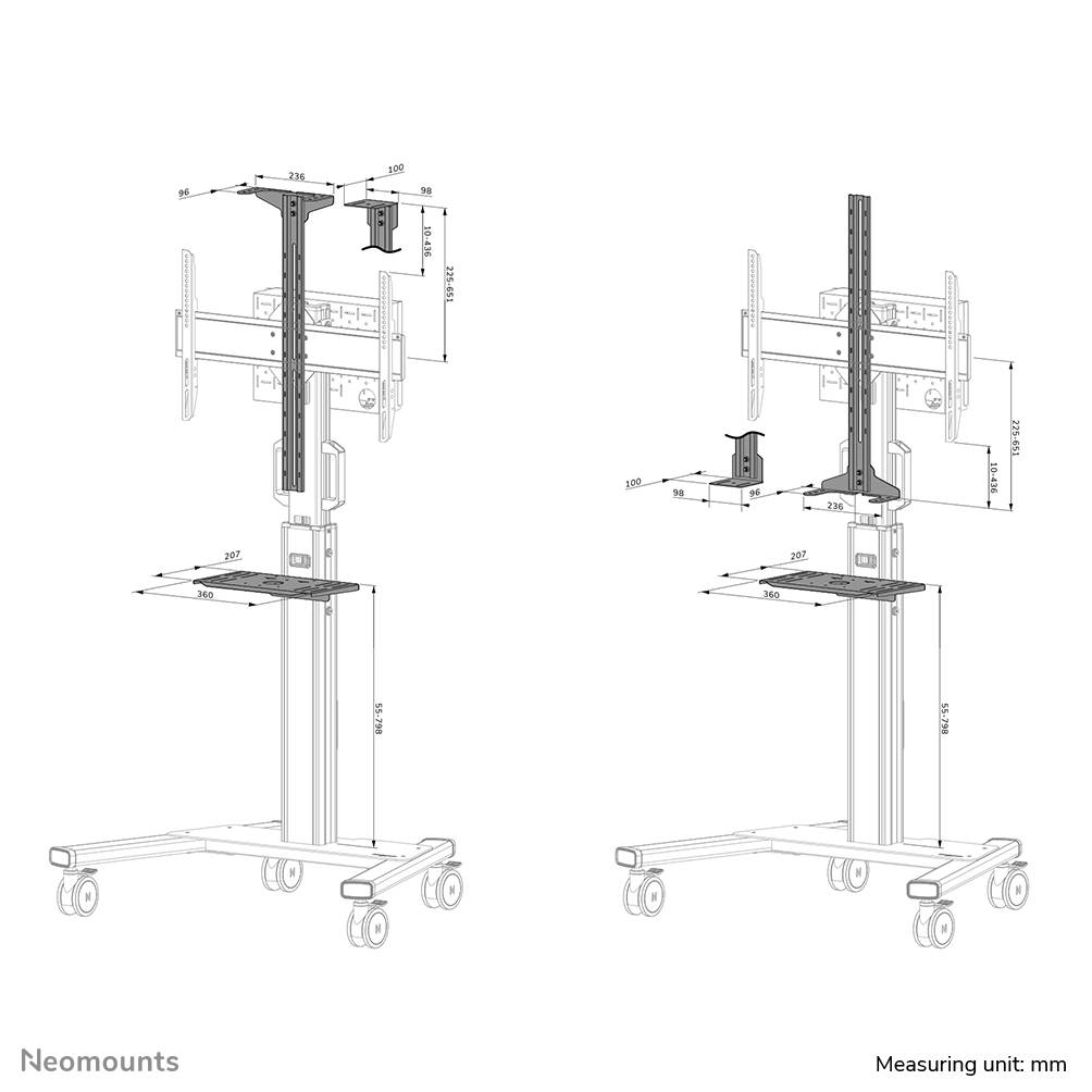 Rca Informatique - image du produit : NEOMOUNTS SELECT VIDEO KIT CAM-AV SHELF INCL. LOGITECH RALL