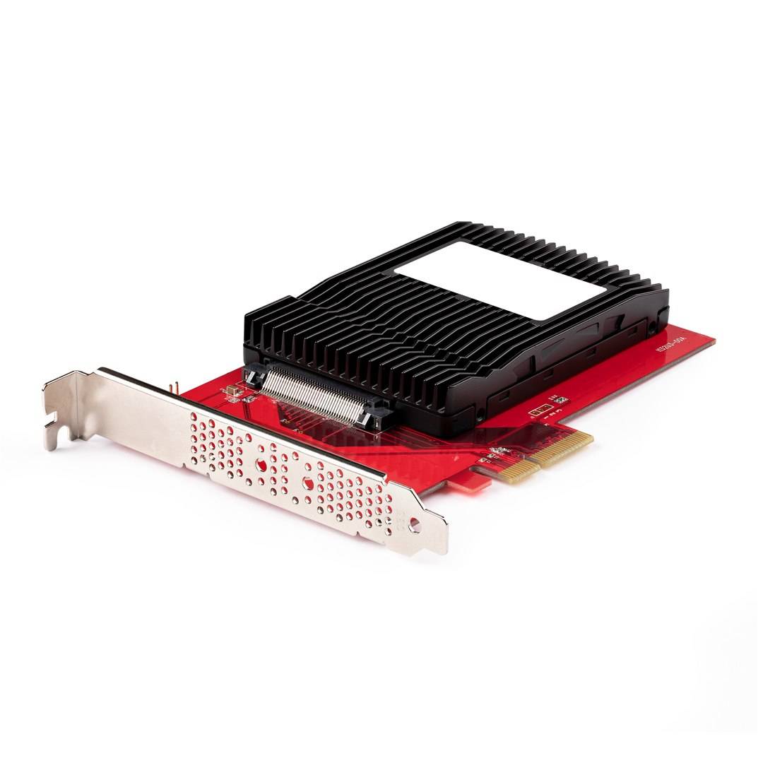 Rca Informatique - image du produit : U.3 TO PCIE ADAPTER CARD - PCI EXPRESS 4.0 U.3 NVME SSDS