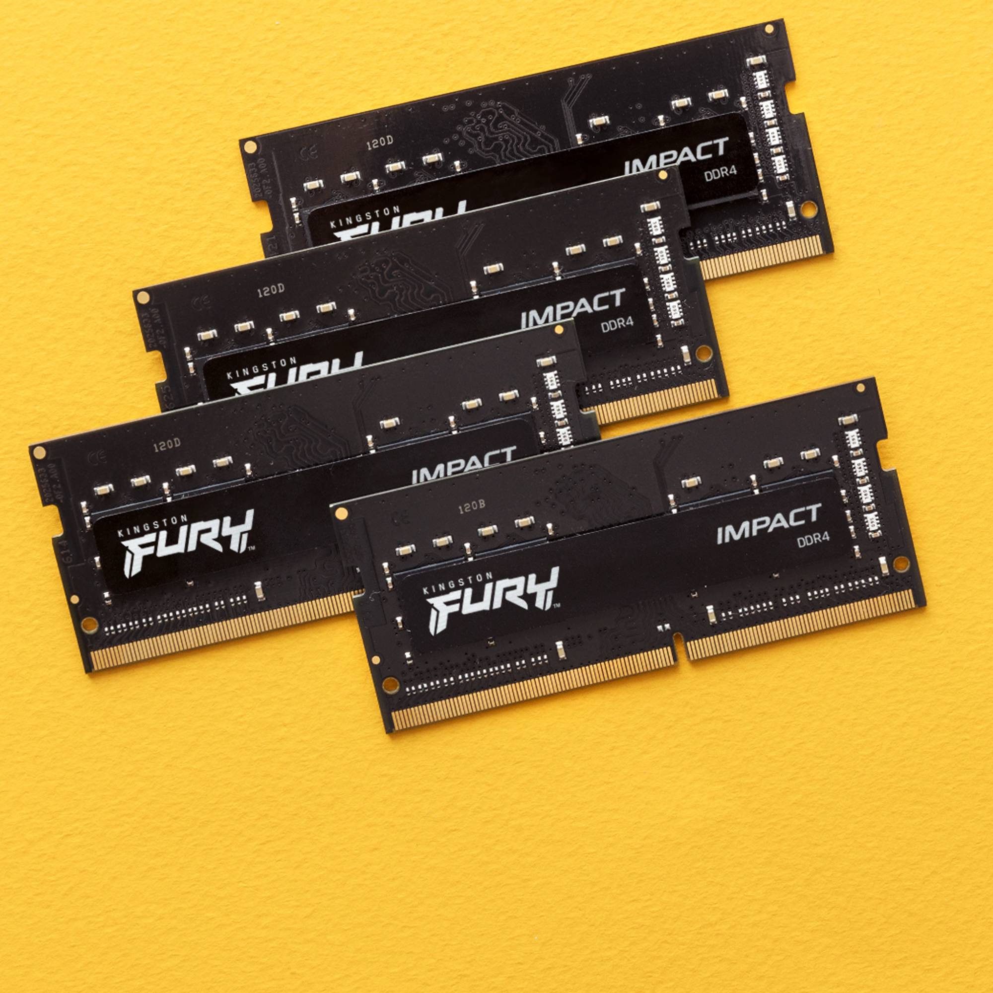 Rca Informatique - image du produit : 32GB DDR4-2666MHZ CL16 SODIMM (KIT OF 2) FURY IMPACT