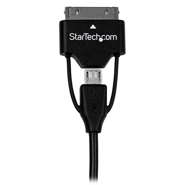 Rca Informatique - image du produit : CABLE USB VERS MICRO USB ET SAMSUNG GALAXY 30 PIN M/M 65 CM