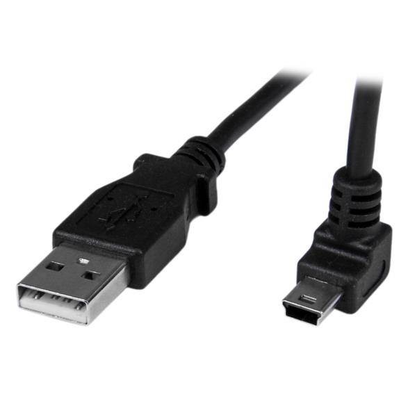 Rca Informatique - Image du produit : 1M ANGLED MINI USB CABLE - USB TO UP ANGLE MINI USB CABLE