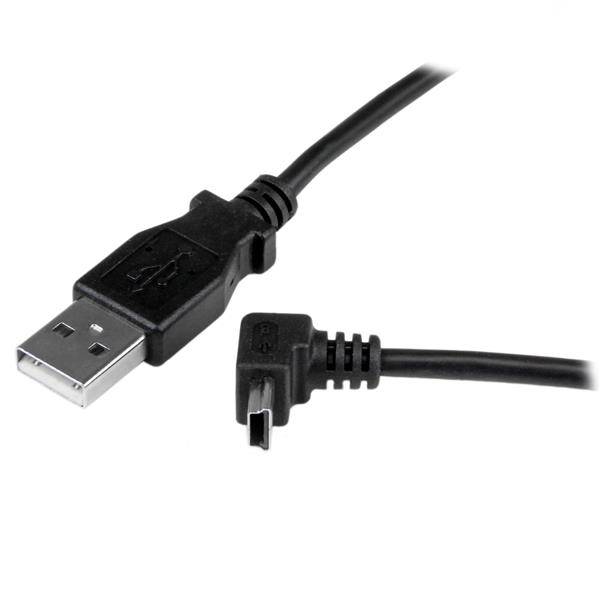 Rca Informatique - image du produit : 1M ANGLED MINI USB CABLE - USB TO UP ANGLE MINI USB CABLE