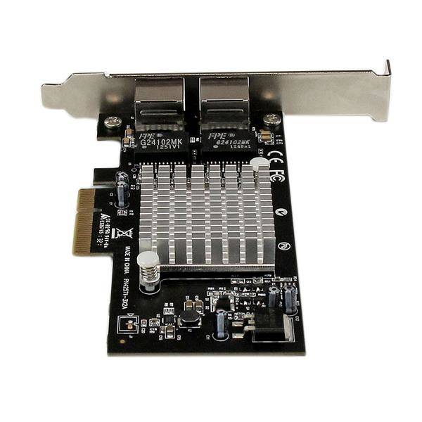 Rca Informatique - image du produit : CARTE RESEAU PCIE 2 PORTS RJ45 ADAPTATEUR NIC GIGABIT ETHERNET