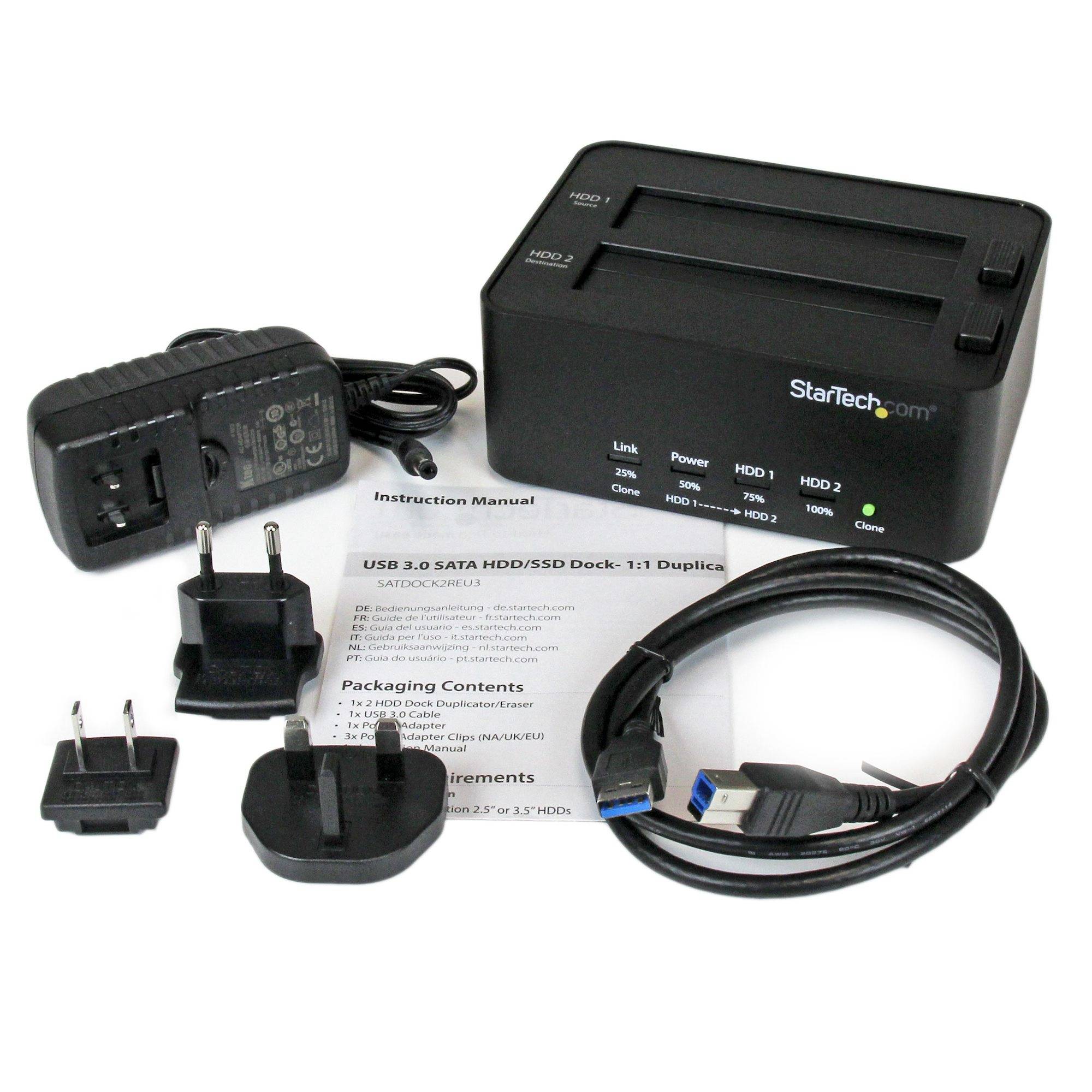 Rca Informatique - image du produit : DUPLICATEUR ET EFFACEUR DD SATA STATION DACCUEIL USB 3.0