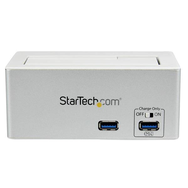 Rca Informatique - image du produit : STATION DACCUEIL USB 3.0 SATA AVEC HUB USB - UASP - BLANC