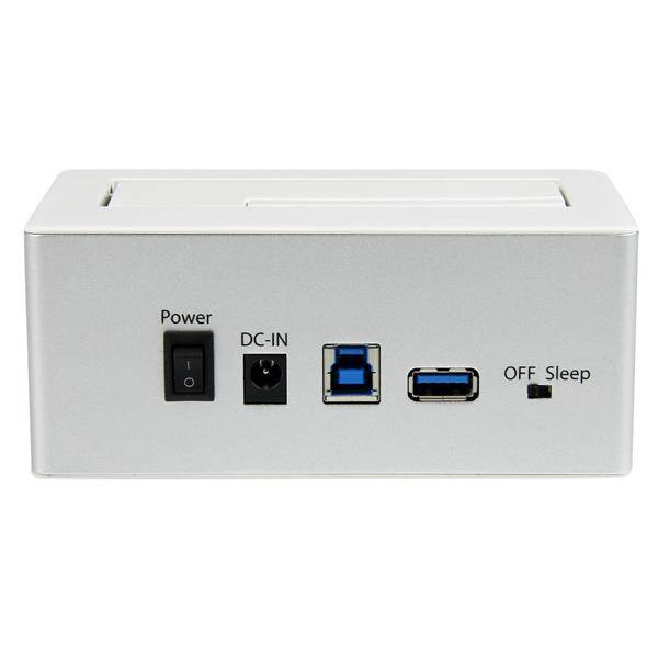 Rca Informatique - image du produit : STATION DACCUEIL USB 3.0 SATA AVEC HUB USB - UASP - BLANC