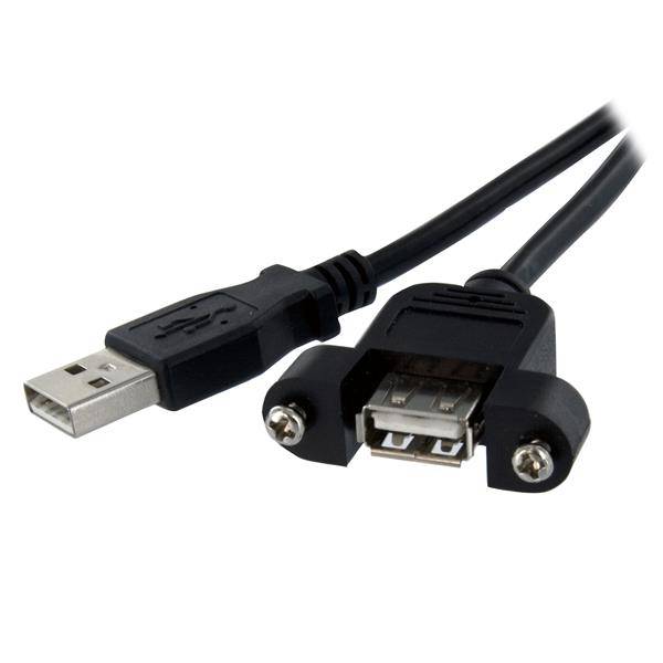Rca Informatique - Image du produit : CABLE USB MONTAGE SUR PANNEAU A FEMELLE VERS A MALE - 91 CM