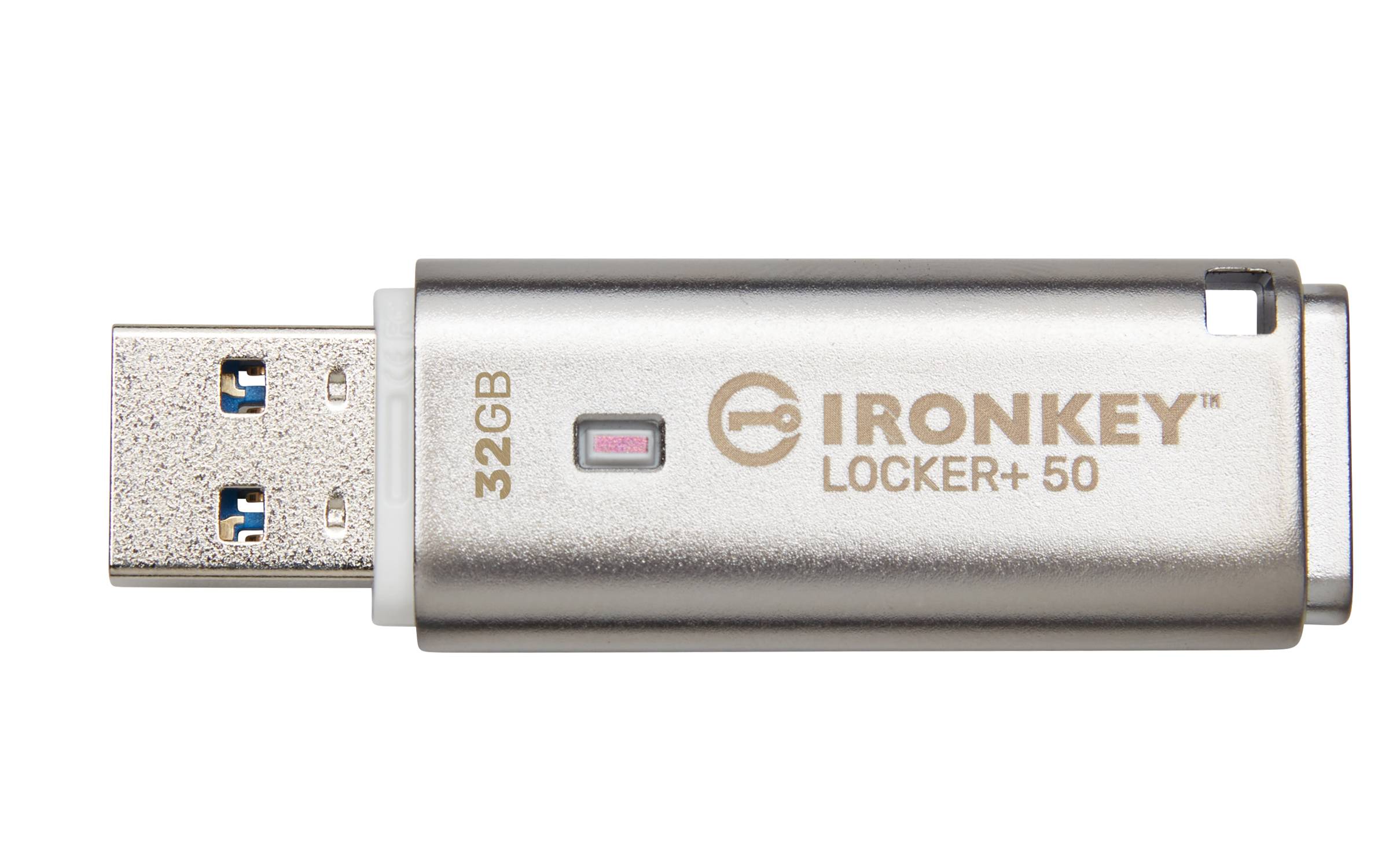 Rca Informatique - image du produit : 32GB USB 3.2 IRONKEY LOCKER+ 50 AES USB W/256BIT ENCRYPTION