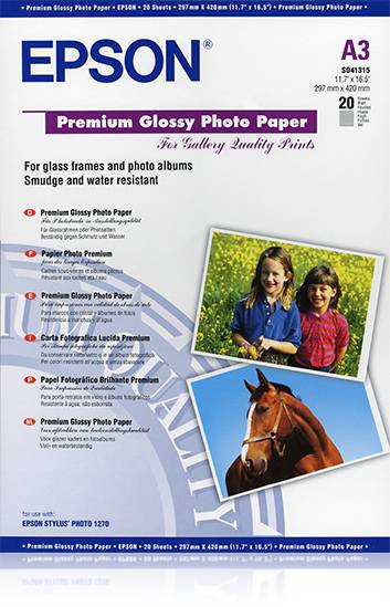 Rca Informatique - Image du produit : PAPIER PHOTO PREMIUM A3 255G/M 20F