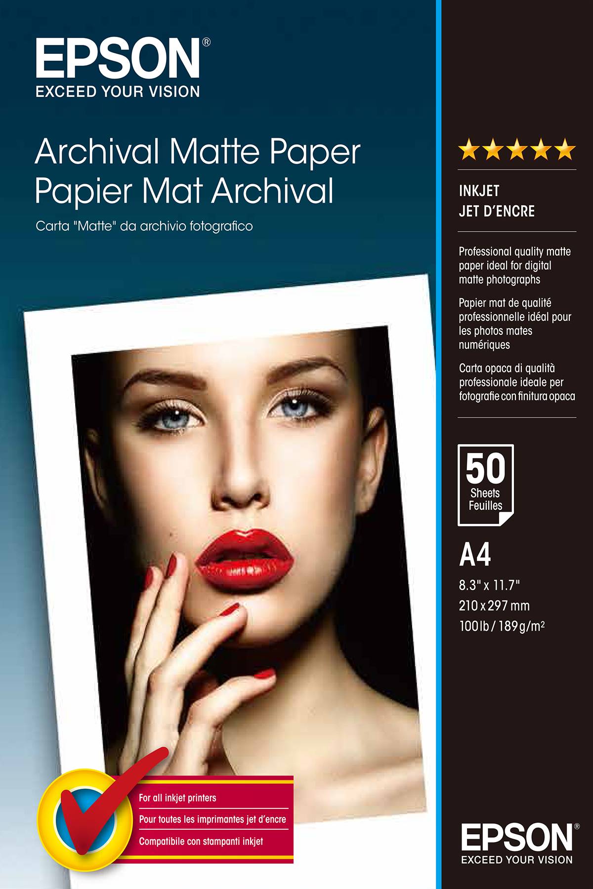 Rca Informatique - Image du produit : PAPIER MAT ARCHIVAL A4 192G/M 50F