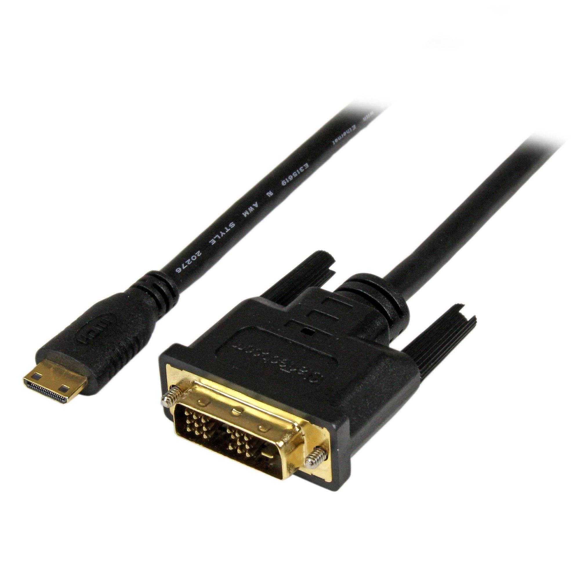 Rca Informatique - image du produit : CABLE ADAPTATEUR MINI HDMI VERS DVI-D MALE / MALE - 2 M