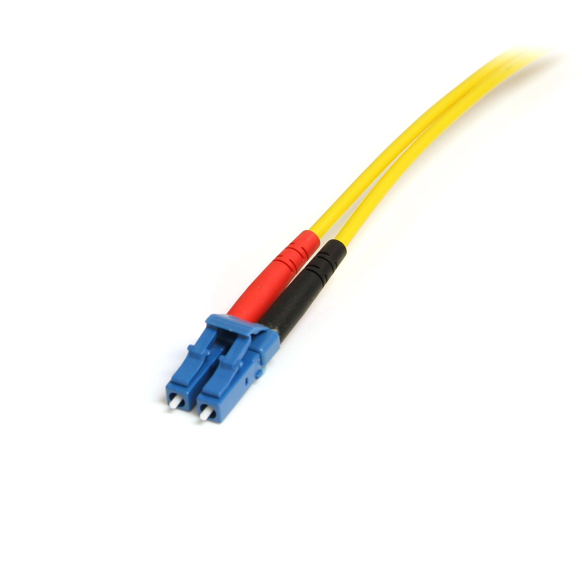 Rca Informatique - image du produit : CABLE RESEAU FIBRE OPTIQUE LC VERS SC 9/125 DUPLEX MONOMODE 7M