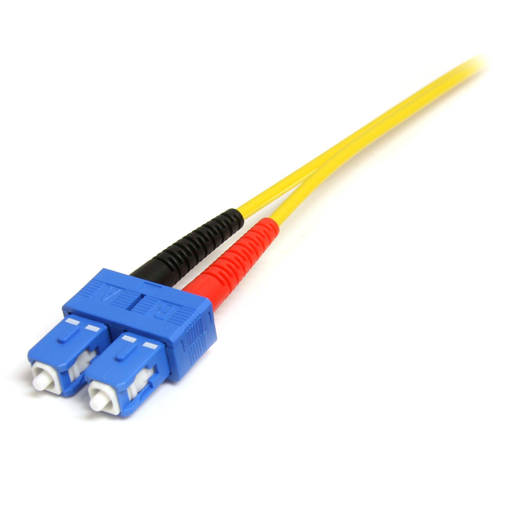 Rca Informatique - image du produit : CABLE RESEAU FIBRE OPTIQUE LC VERS SC 9/125 DUPLEX MONOMODE 7M