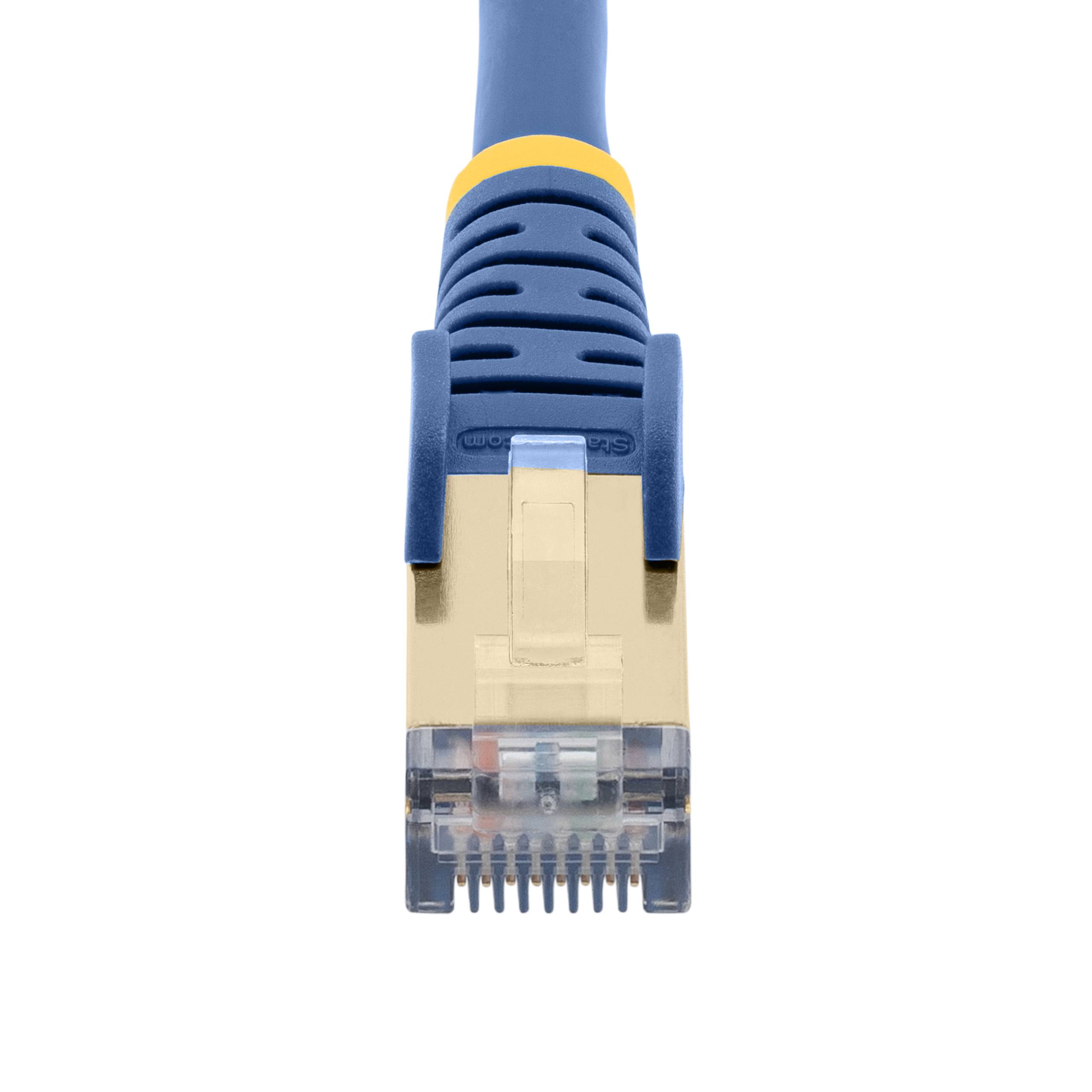 Rca Informatique - image du produit : 1M CAT6A PATCH CABLE - BLUE CAT 6A NETWORK CABLE - STP