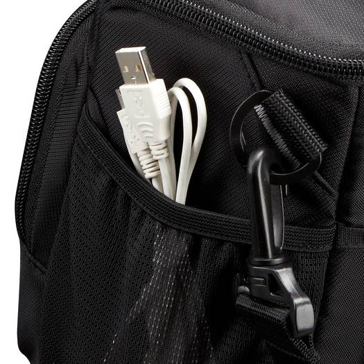 Rca Informatique - image du produit : CORE NYLON SLR SHLDER BAG BLACK EXTRA POCKETS SHOULDER STRAP