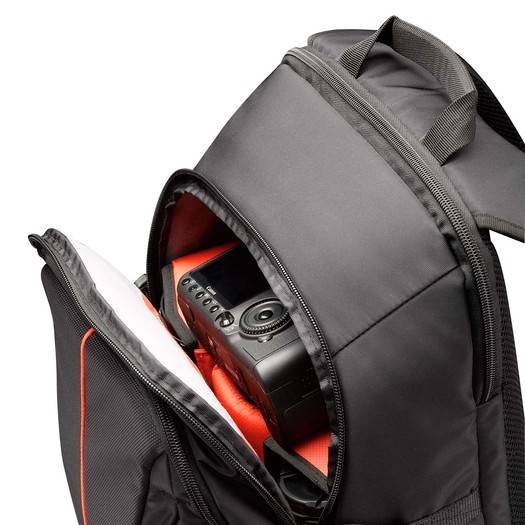 Rca Informatique - image du produit : SAC  DOS NYLON NOIR/ROUGE POUR REFLEX