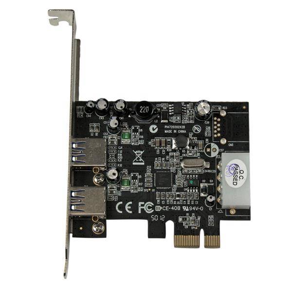 Rca Informatique - image du produit : CARTE CONTROLEUR PCIE VERS 2 PORTS USB 3.0 - UASP / ALIM LP4