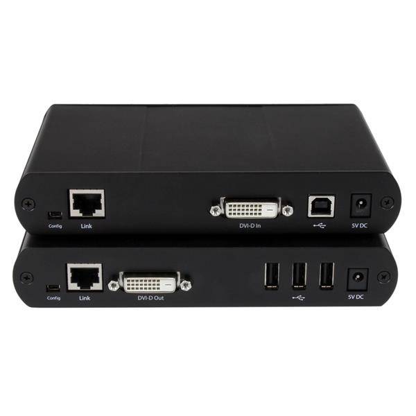 Rca Informatique - image du produit : EXTENDEUR DE CONSOLE KVM USB DVI SUR CAT 5E / CAT 6 - 100 M