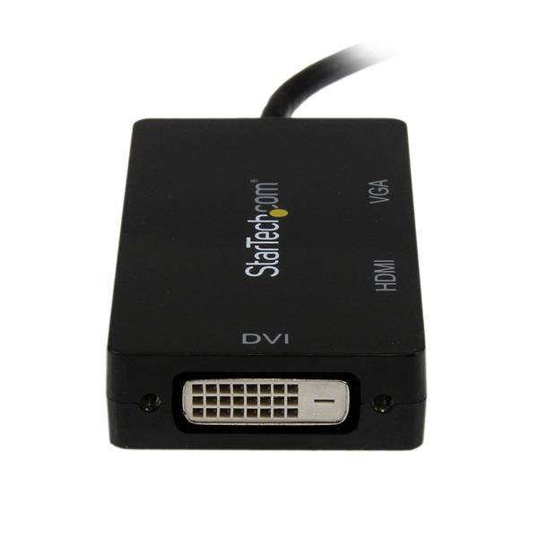 Rca Informatique - image du produit : ADAPTATEUR MINI DP VERS VGA / VERS DVI-D ACTIF 91 CM - NOIR