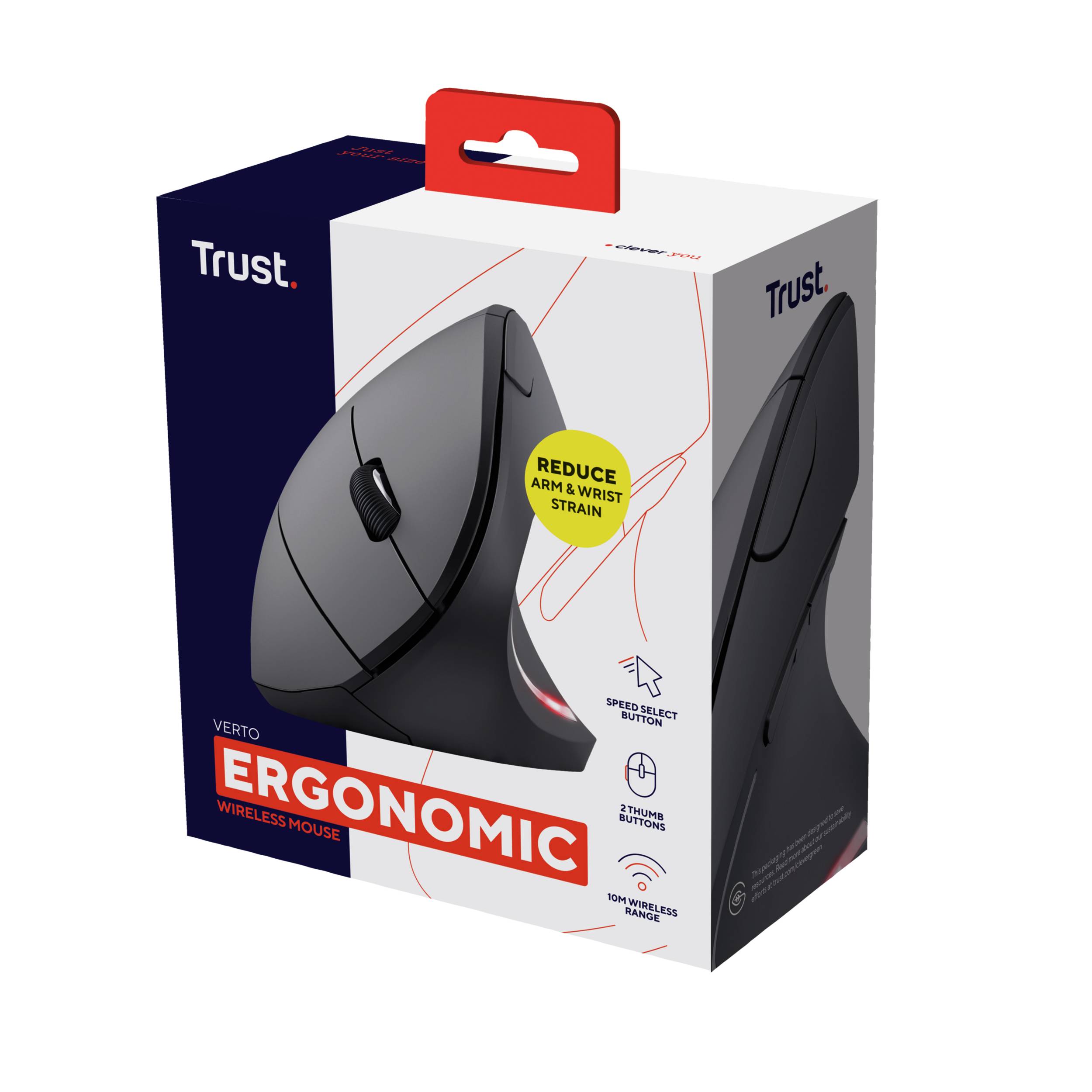 Rca Informatique - image du produit : VERTO WRLS ERGONOMIC MOUSE BQ 60