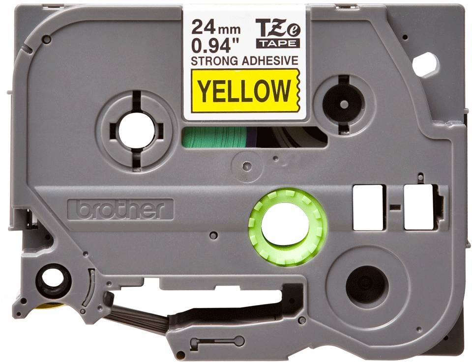 Rca Informatique - image du produit : TZE-S651 LAMINATED TAPE 24MM 8M BLACK ON YELLOW EXTRA-STRONG