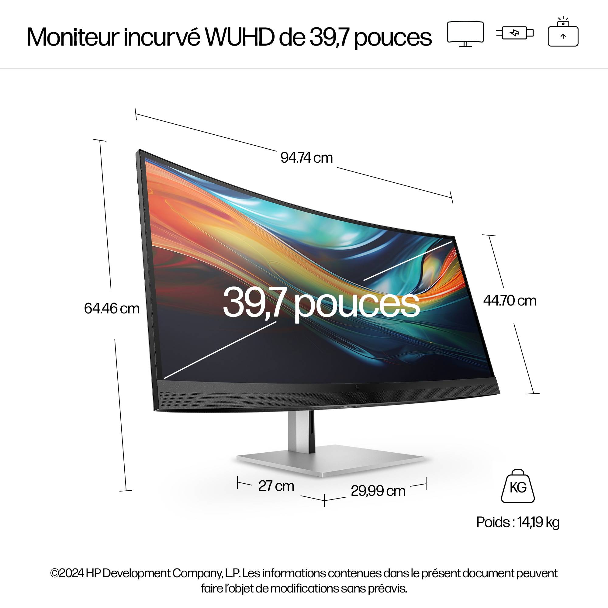 Rca Informatique - image du produit : S7 PRO 740PM 39.7IN 21:9 5120X2160 1000:1 5MS USB/DP/HDMI