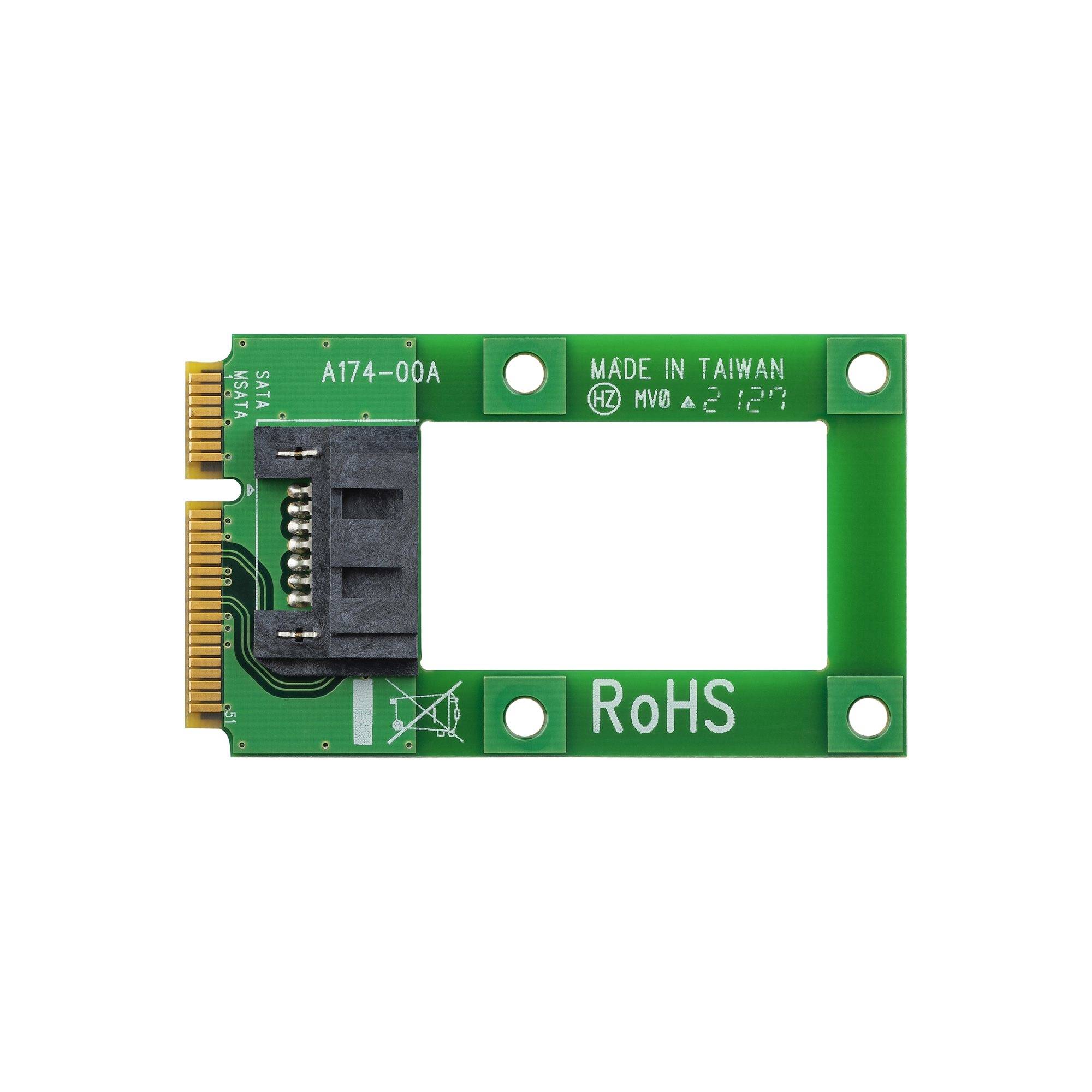 Rca Informatique - image du produit : CARTE ADAPTATEUR MINI SATA VERS DD / SSD SATA 25 OU 35