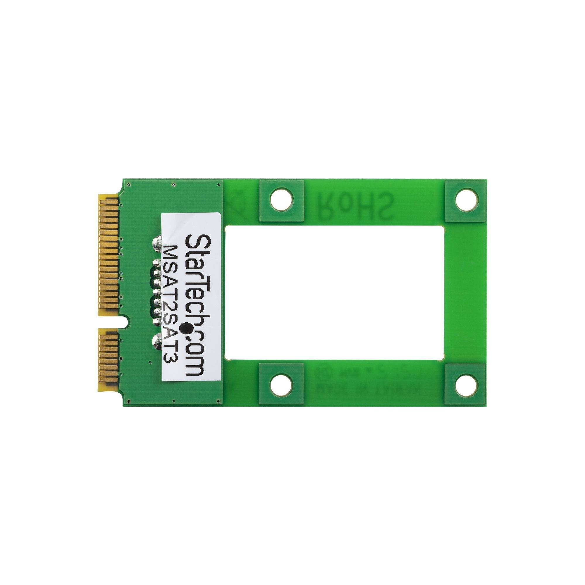 Rca Informatique - image du produit : CARTE ADAPTATEUR MINI SATA VERS DD / SSD SATA 25 OU 35