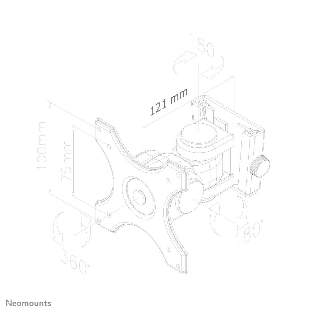 Rca Informatique - image du produit : WALL MOUNT 10-30IN FULL MOTION MAX 10KG.VESA 75X75 TO 100X100MM