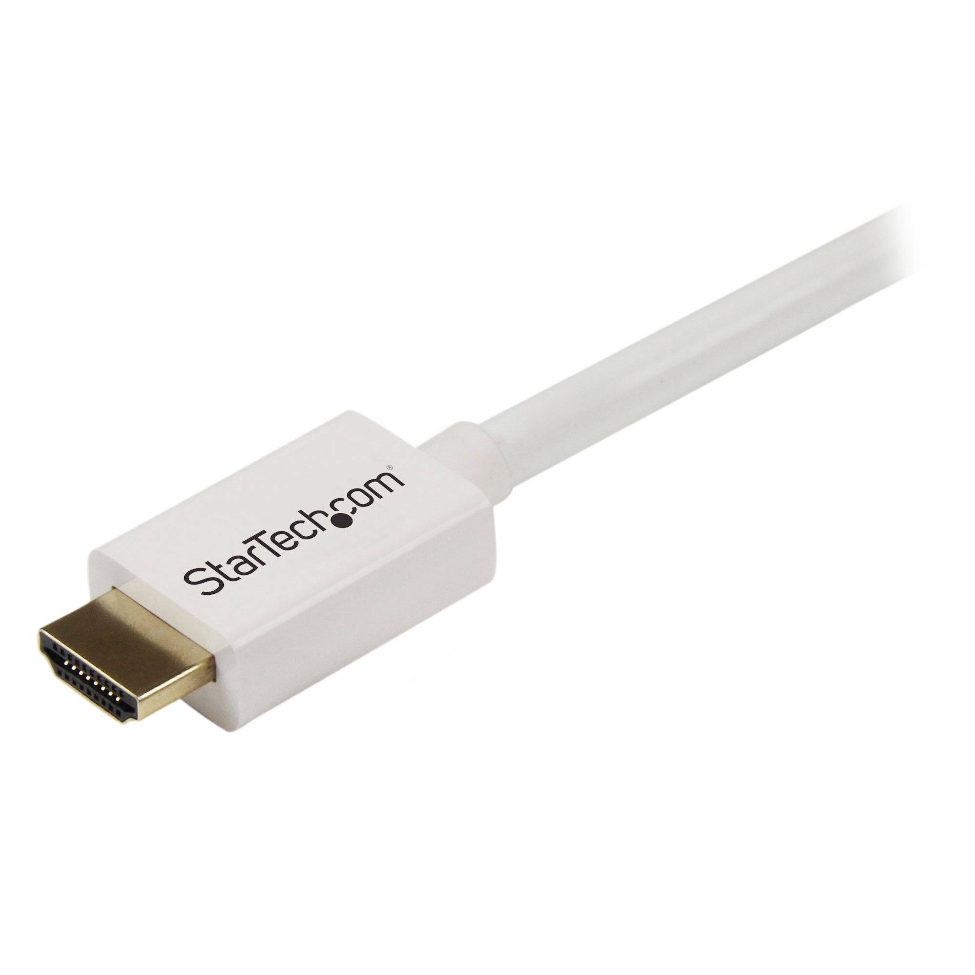 Rca Informatique - image du produit : CABLE HDMI HAUTE VITESSE CL3 MALE VERS MALE BLANC 3M DANS MUR