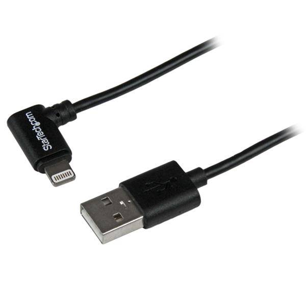Rca Informatique - image du produit : 2M ANGLED LIGHTNING TO USB CABLE CHARGE AND SYNC 6 FT