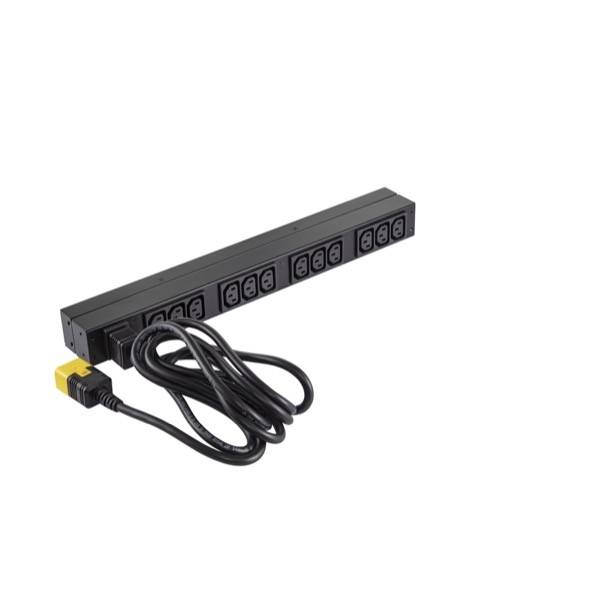 Rca Informatique - image du produit : RACK PDU BASIC 1U 16A 208/230V (12) C13