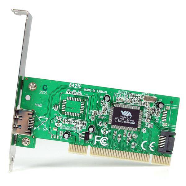 Rca Informatique - image du produit : CARTE CONTROLEUR 1 PORT ESATA + 1 PORT SATA PCI AVEC SUPPORT LP