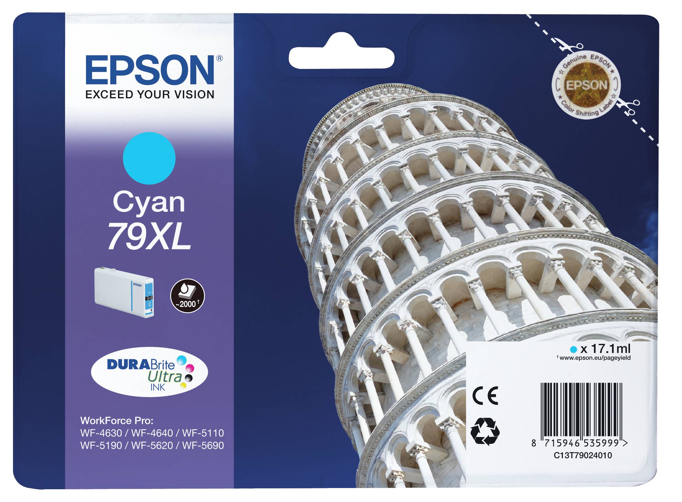 Rca Informatique - Image du produit : SINGLEPACK CYAN 79XL DURABRITE CYAN 79XL DURABRITE ULTRA INK