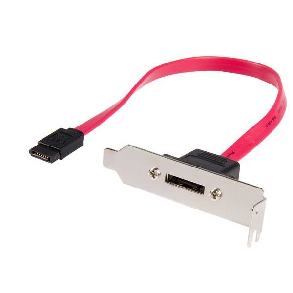 Rca Informatique - image du produit : 1FT LOW PROFILE SATA TO ESATA PLATE ADAPTER