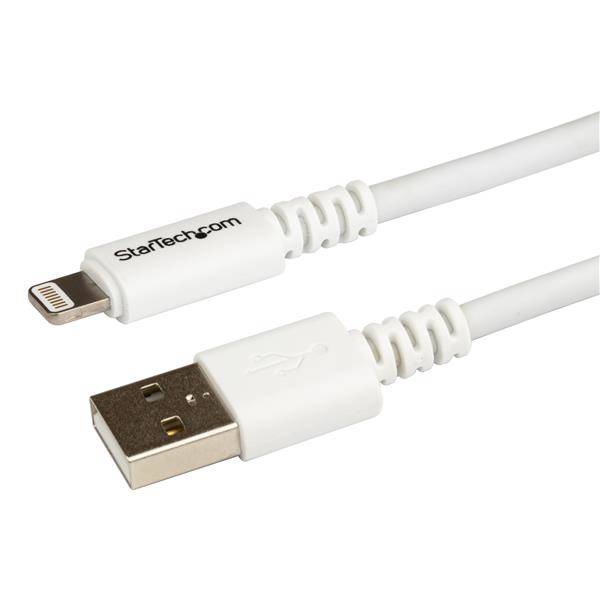 Rca Informatique - Image du produit : CABLE APPLE LIGHTNING VERS USB POUR IPHONE IPOD IPAD 3M BLANC